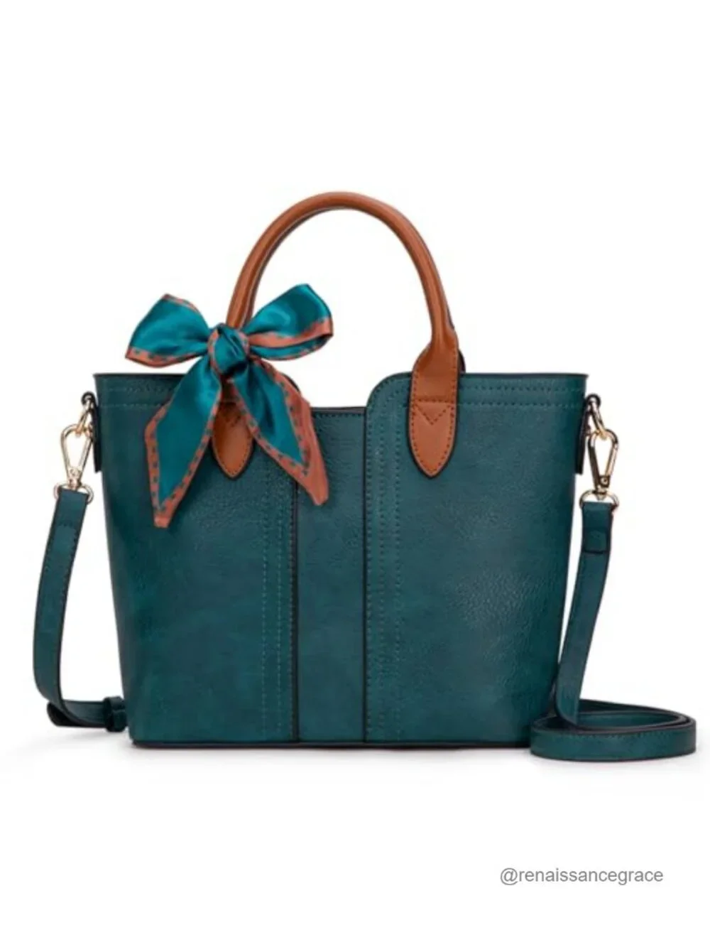 Montana West Vegan Leather Satchel Crossbody Purse with Detachable Strap